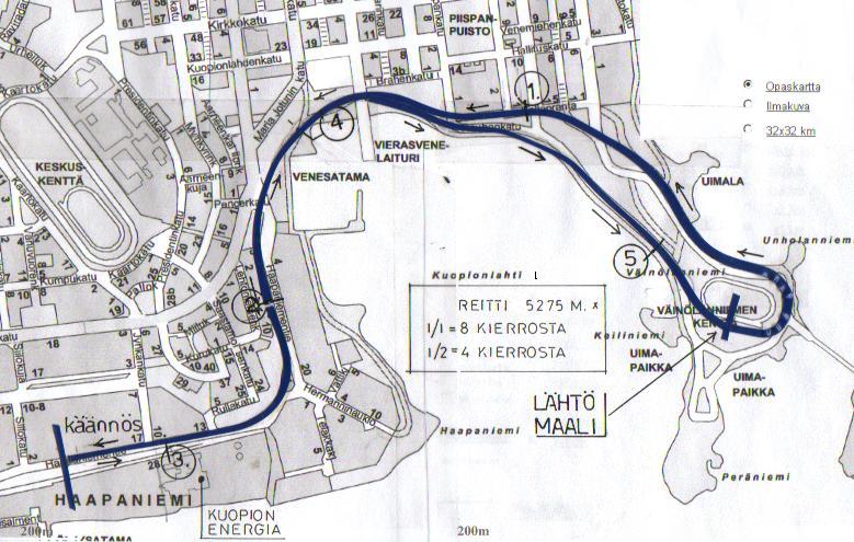Itsen&auml;isyysmaratonKuopioReitti